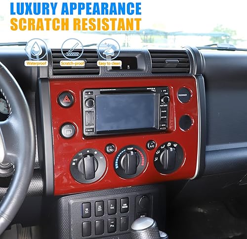 Miniatura 3 de LLKUANG Tira lateral de navegación de consola central de ABS para automóvil para Toyota FJ Cruiser 2007-2021, cubierta de tira decorativa lateral de