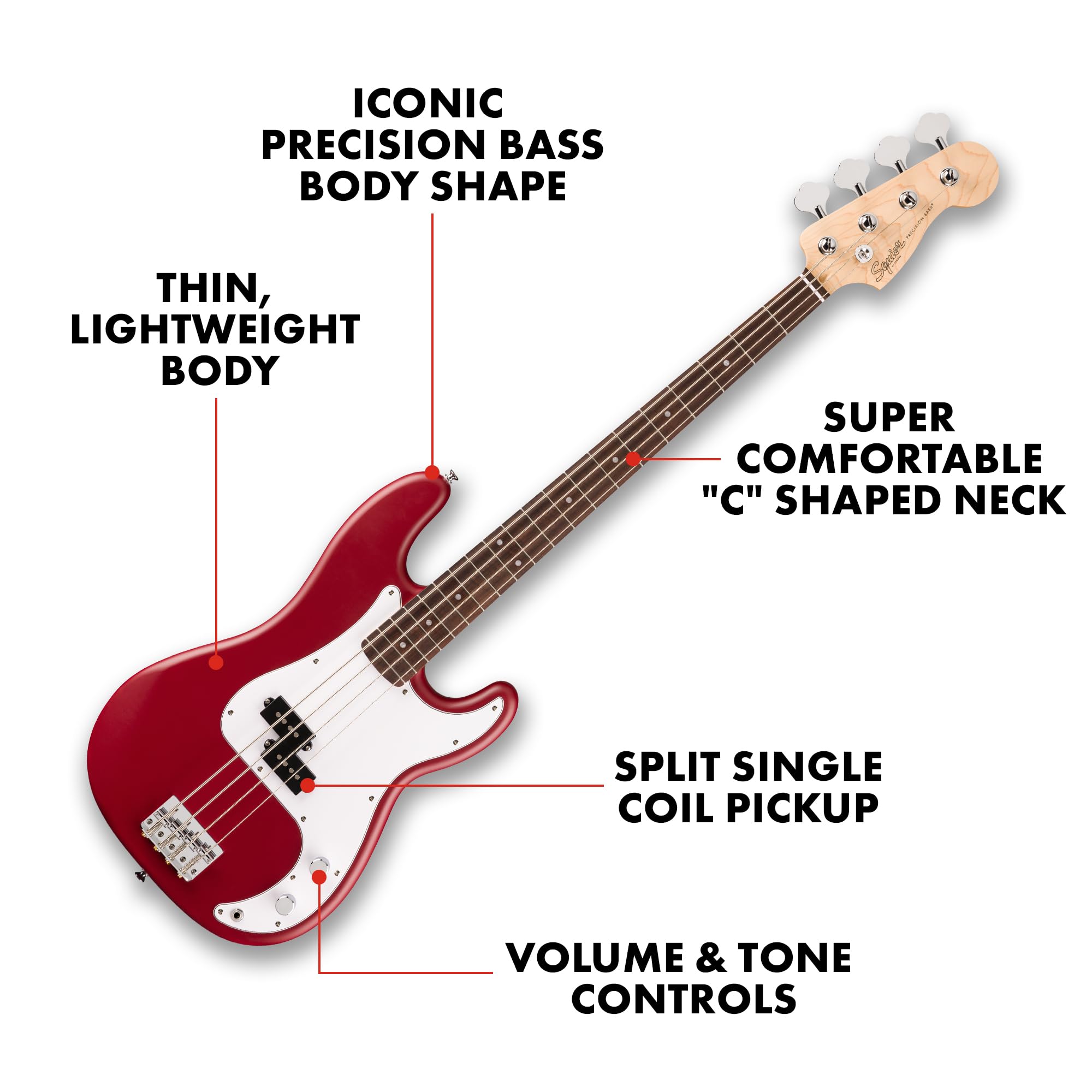 Amazon.co.jp: Squier by Fender スクワイヤー エレキベース Debut