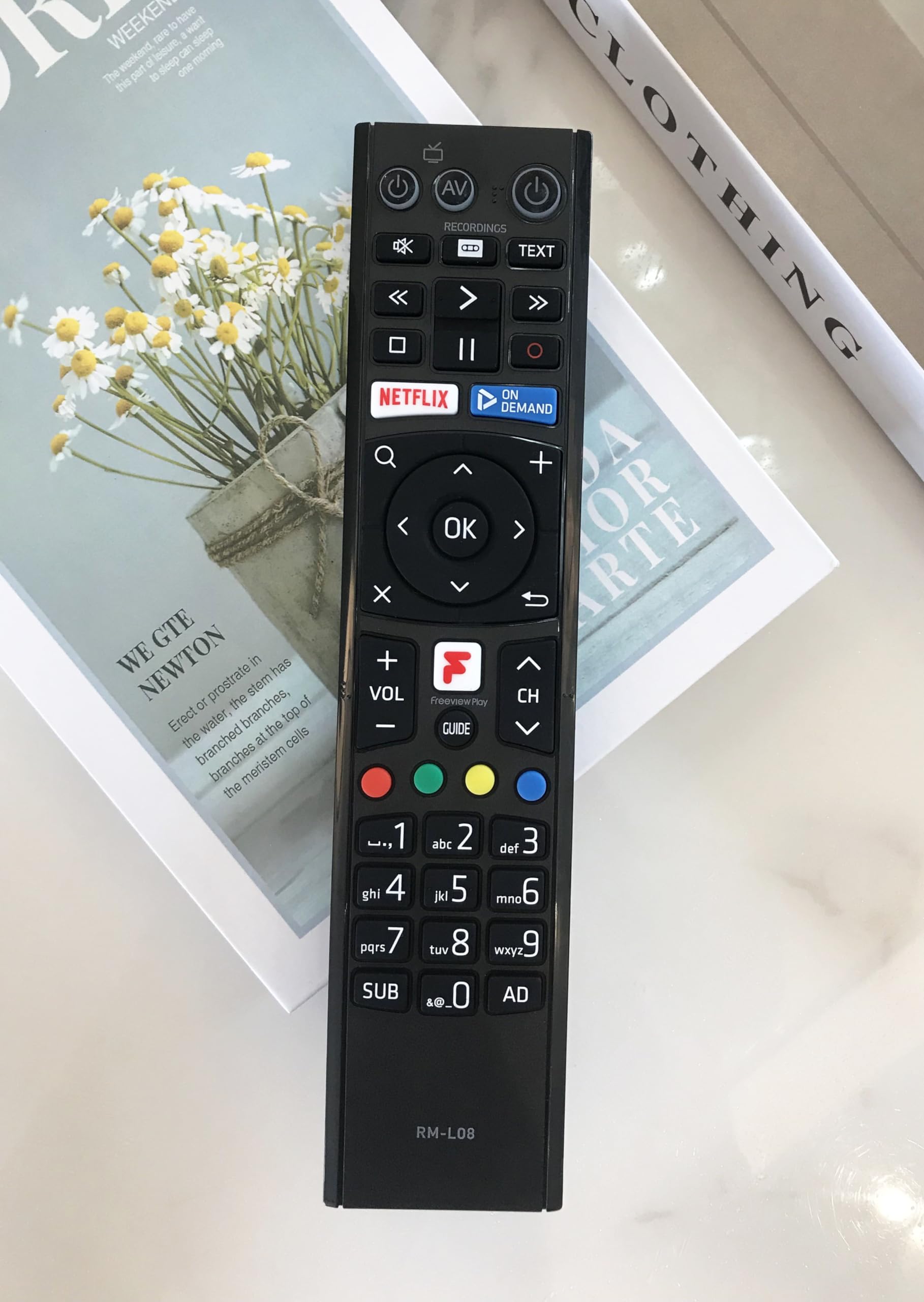 Replacement Remote Control RM-L08 for Humax FVP-4000T FVP-5000T FVP-5000 Freeview Play HD TV Recorder, Black - Image 4