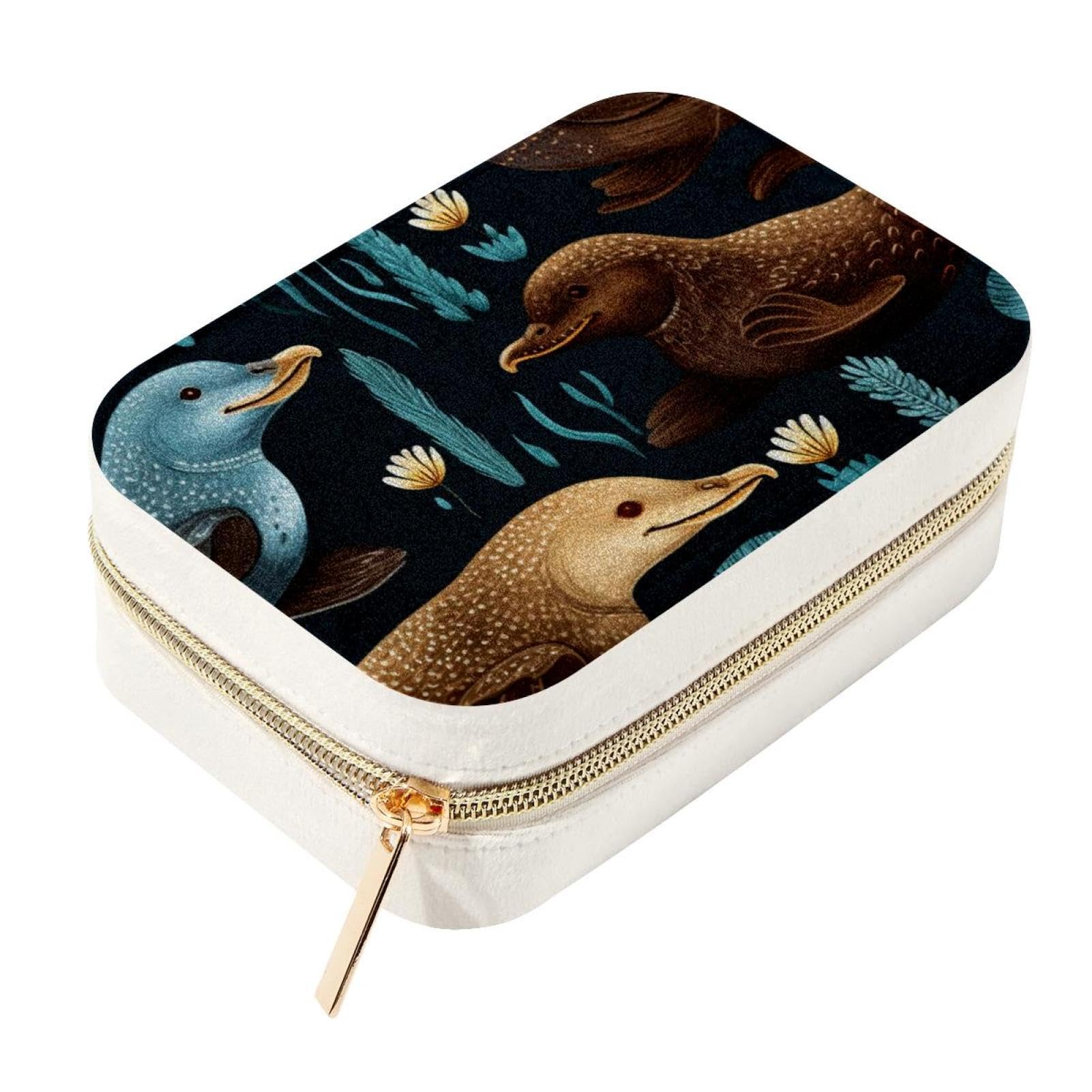 Boîte à bijoux voyage ornithorynque pour emporter vos bagues et boucles d'oreilles partout