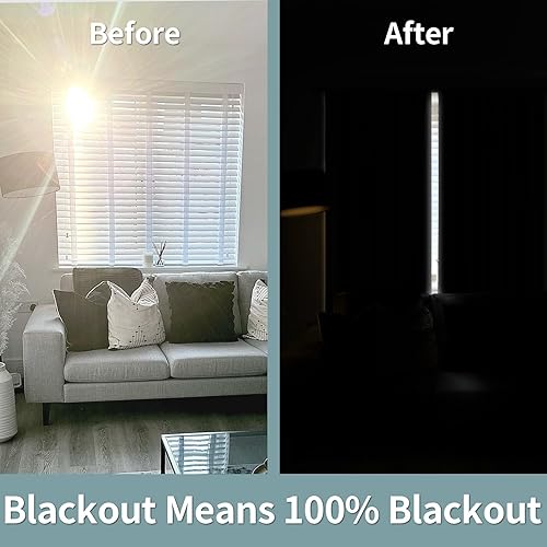 Miniatura 5 de BGment Cortinas opacas completas con forro de aislamiento térmico, 63 pulgadas de largo, bolsillo para barra y pestaña trasera, cortina de ventana