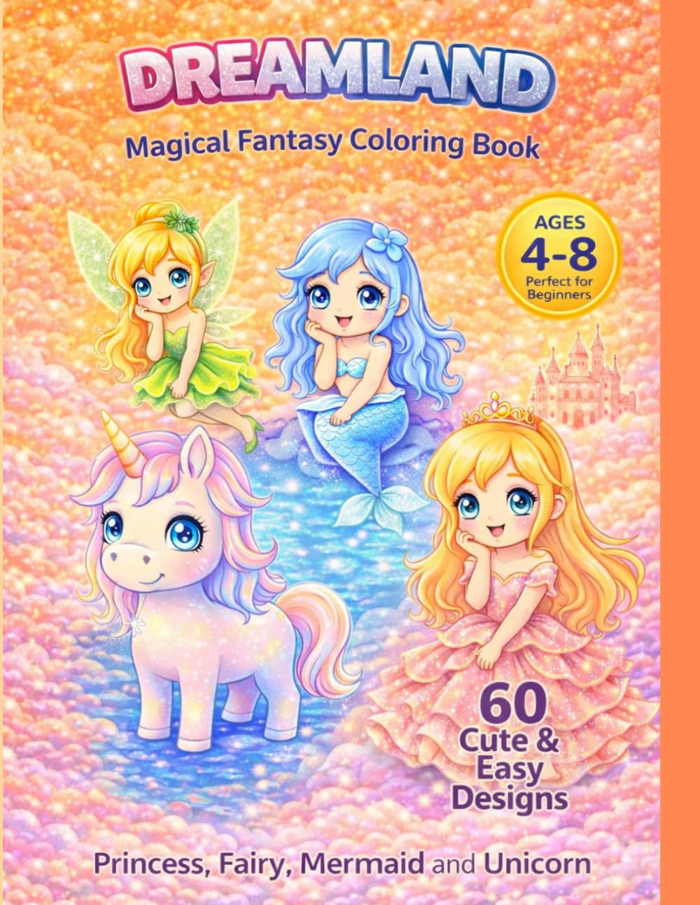Dreamland Coloring Book: A Cute & Magical Coloring Book with Princesses, Fairies, Mermaids, Unicorns & Fantasy Adventures for Kids Ages 4–8 (Dreamy & Fantasy Coloring Collection)