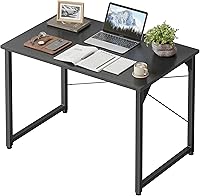 Vista 90 de Cubiker Escritorio para computadora, escritorio pequeño de oficina en casa de 32 pulgadas para espacios pequeños, estilo moderno y simple