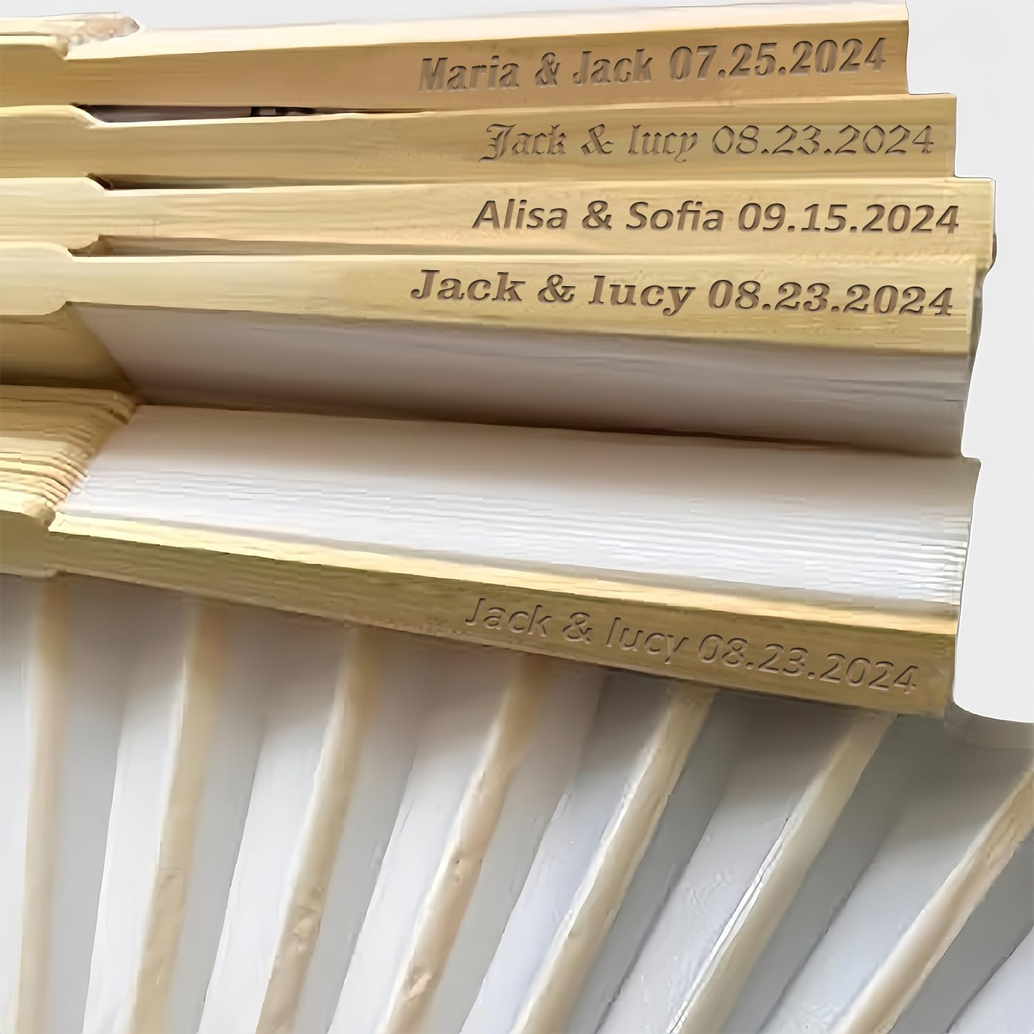 Personalisierbarer Fächer mit Gravur, Personalisierte Faltbare Handfächer, Personalisierter gravierter Holzfächer, Personalisierte Faltfächer aus Holz für Hochzeiten Partys