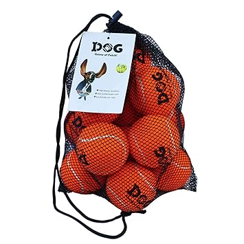 AMA PET Tennis Balls for Dogs (Pet Safe Dog Toys for Exercise, Training,Fetching Pet Ball Launcher Ball Bright Orange Color Interactive Dog Toys for Large Dogs, Medium & Small Dogs