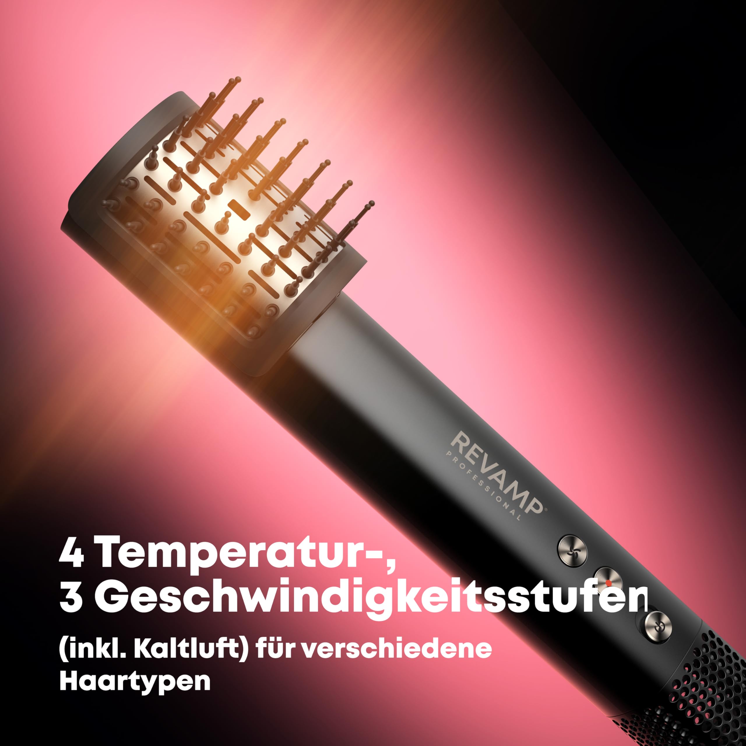 REVAMP HydroShine Airstyler 3-in-1 - Hydro-Ionen, Feuchtigkeit, Glanz | Heißluftstyler, Haartrockneraufsätze, Ultraleichter Multistyler, Kompaktes Design