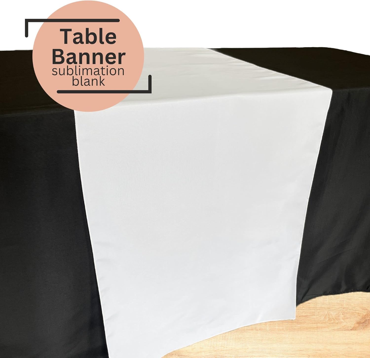 GET SNAPPIN White Table Banner, Table Runner, Sublimation