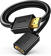 UGREEN HDMI Extension Cable 4K HDMI 2.0 Extender Male to Female Lead 1440P 1080P @144Hz 18Gbps High Speed UHD HDR ARC HDCP 2.2 Compatible with TV Stick Roku Blu-Ray Xbox PS5 PS4 Switch Laptop PC(0.5M)