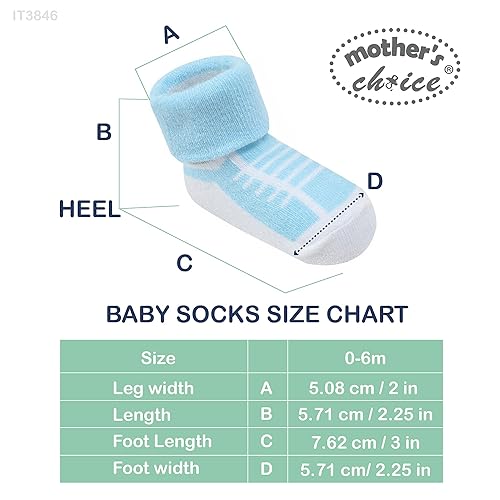 Miniatura 9 de Mother's Choice Calcetines de algodón orgánico para bebés de 0 a 6 meses, 12 pares unisex, calcetines cálidos para bebés, calcetines suaves neutros