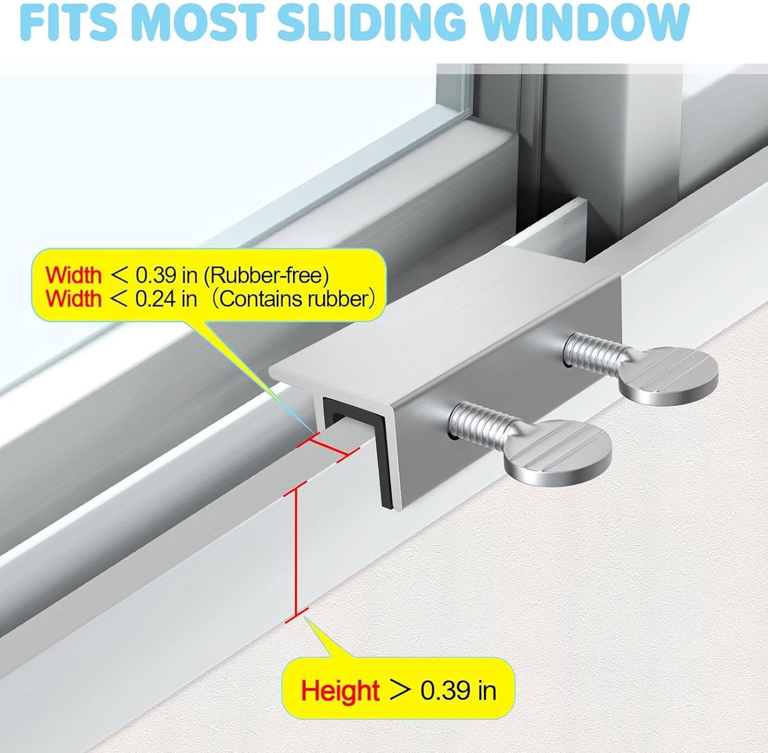 10PCS Window Limit Locks, Double Hole Security Antitheft Stops Stainless Steel Sliding Window Door Blocks