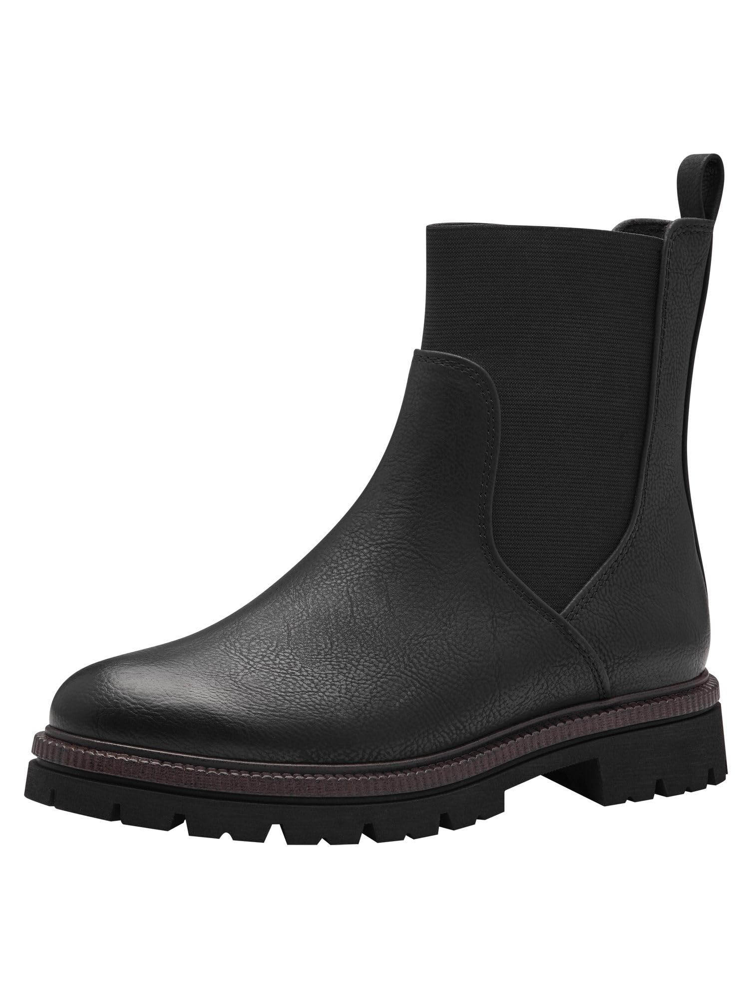 MARCO TOZZI Women's Bootie Zip + Briefs 2-25449-43 Chelsea Boot, Black, 7.5 UK