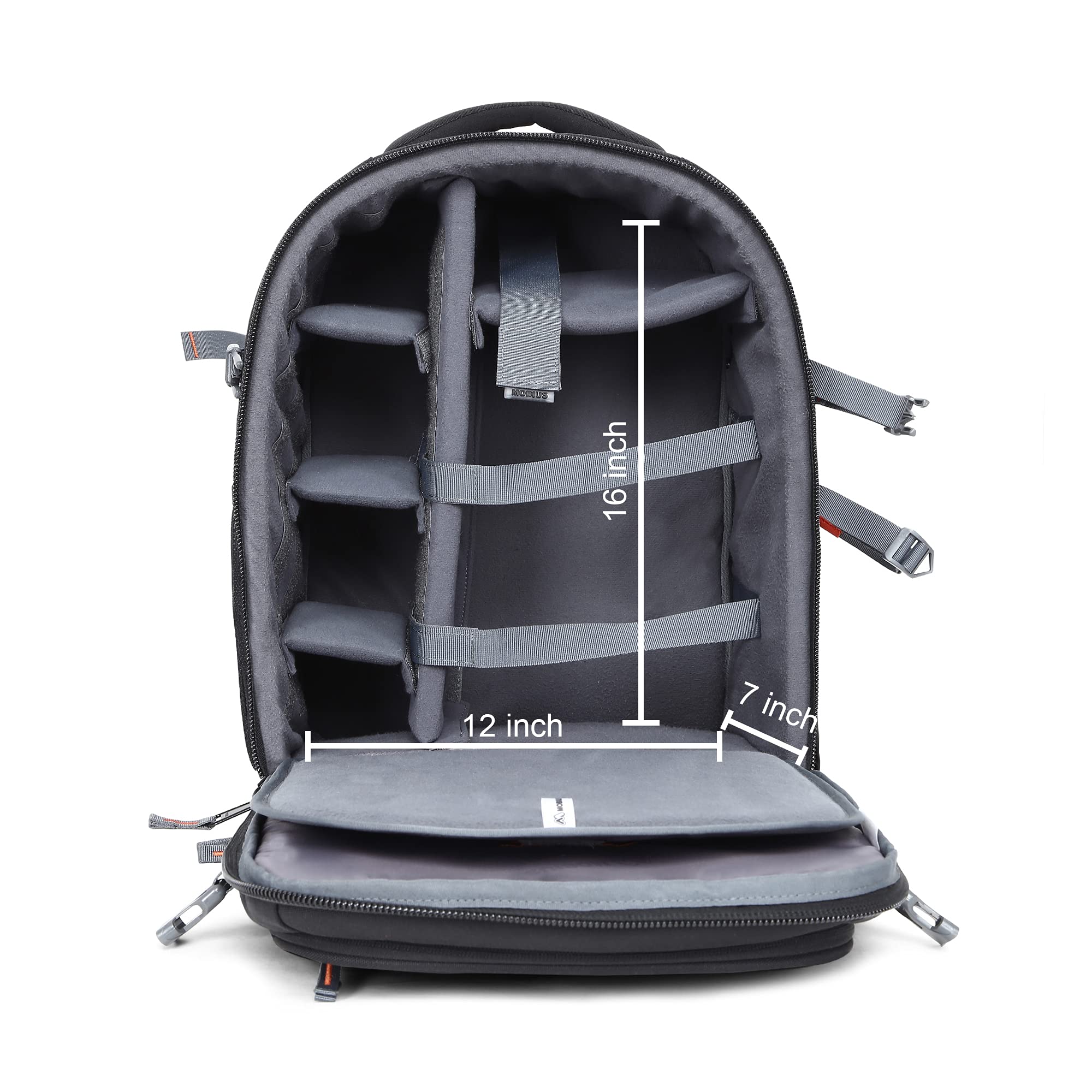 MOBIUS Cameraman Backpack Bag for Video Camera|100% Waterproof Bag with LED Battery Charger Compartment and Sun Gun Mike Holder|Outdoor Shoot Travel Video Camera Bag 1