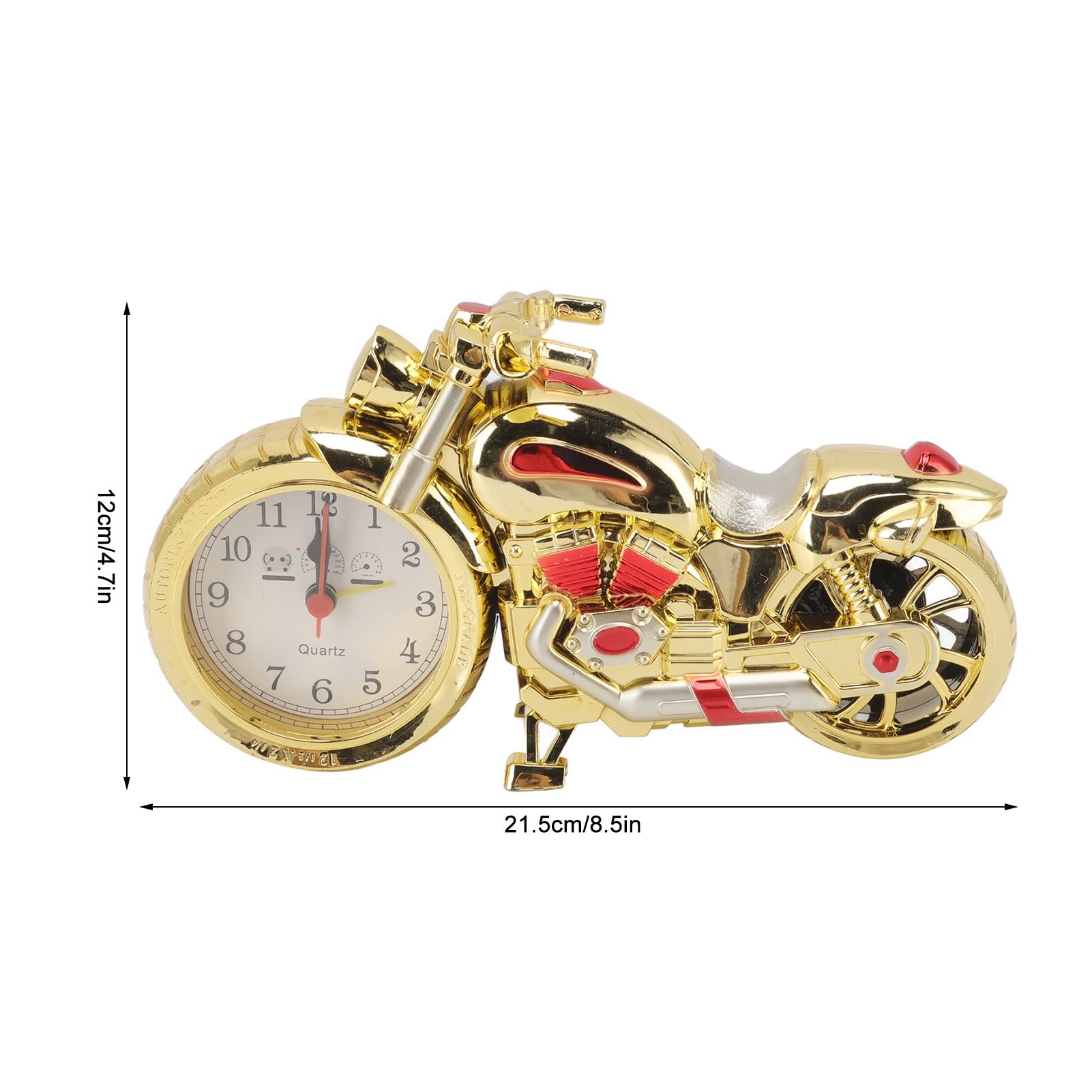 Sveglia da Comodino per moto, Orologio ingegnoso a Forma di Motocicletta Classica retrò, Sveglia ingegnosa Modello di Simulazione Vintage per la Decorazione (168C Gold, Dual Color Sveglia da Comodino per moto, Orologio ingegnoso a Forma di Motocicletta Classica retrò, Sveglia ingegnosa Modello di Simulazione Vintage per la Decorazione (168C Gold, Dual Color
