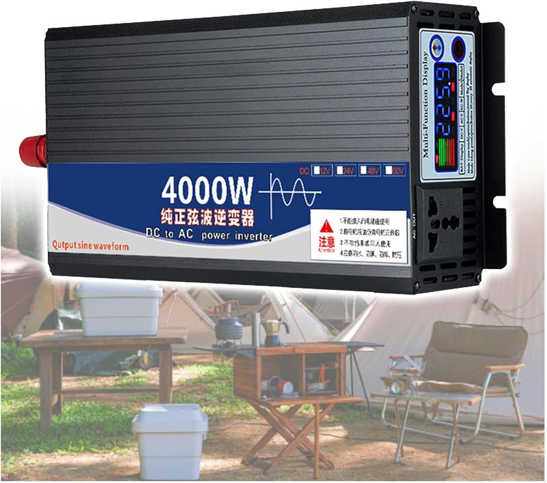Invertisseur d'onde pure sinus 5000W résout les pannes de courant pour appareil de camping et RV
