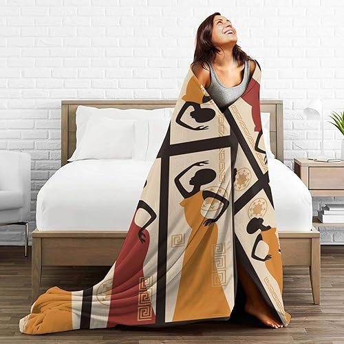Miniatura 5 de Ouqiuwa Hermosa manta vintage para mujeres afroamericanas, manta de franela de microfibra de felpa de 40 x 30 pulgadas para cama, sofá, campamento,
