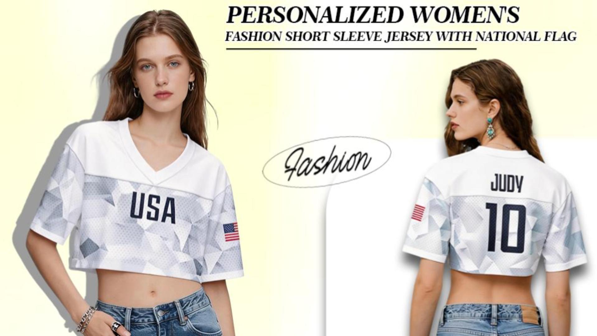 Amazon.com : Women's Football Jersey Crop Tops Y2K Short Sleeve