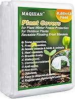 Plant Cover - 6.5 ft x 13 ft Plant Covers Freeze Protection, Non-Woven Winter Freeze Protection, Reusable Floating Row Frost Blankets for Outdoor Garden, Frost Cloth for Cold Weather Snow