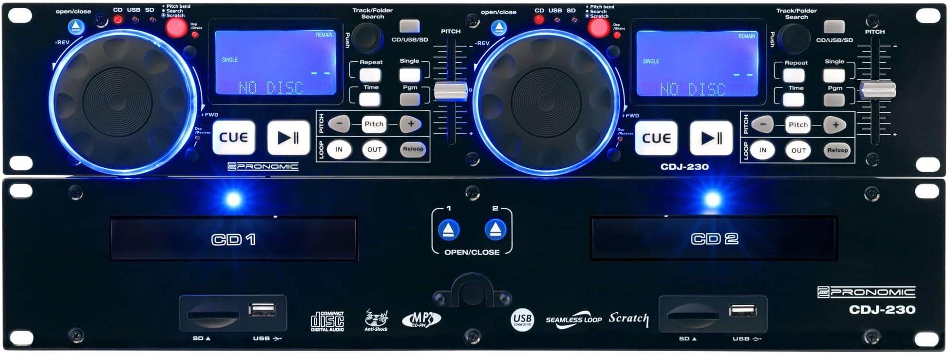 Gemini CDX2250I DJ CD Media Player With USB Amazon.fr Instruments