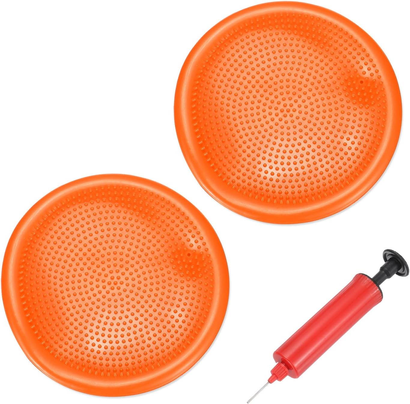 PATIKIL Inflated Wobble Cushion Seat Flexible Balance Disc with Hand Pump for Core Stability Exercise Physical Strengthening Improving Fitness