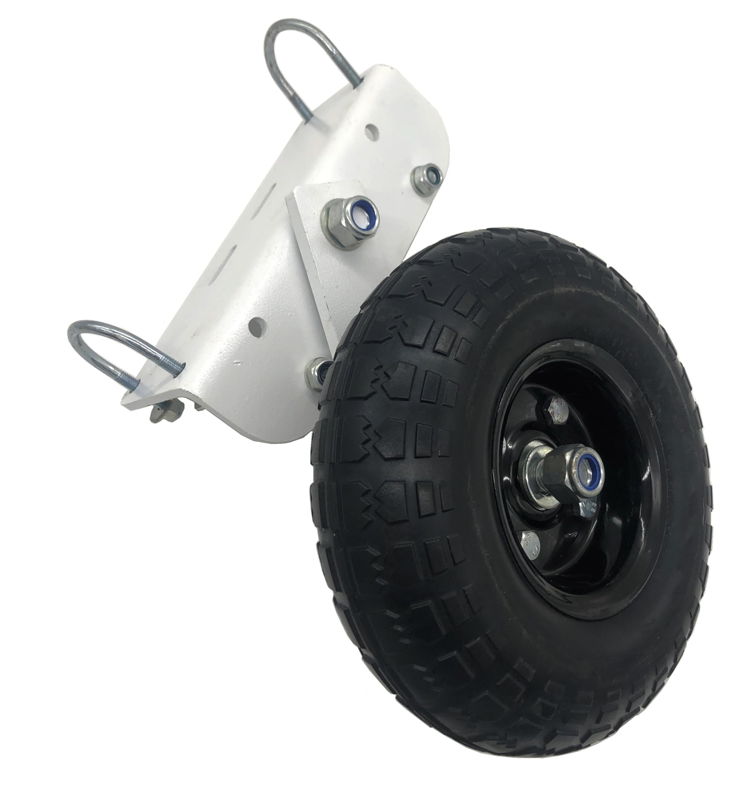 All Terrain Rubber Tire Rotating Flip Over Mounting Wheel Kit for Portalbe Freestanding Soccer Football Goal Range Box Compatible with Forza Alu110