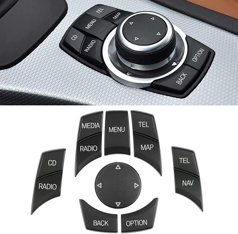 Botões do iDrive BMW Jaronx para Série E – Kit com 8 peças