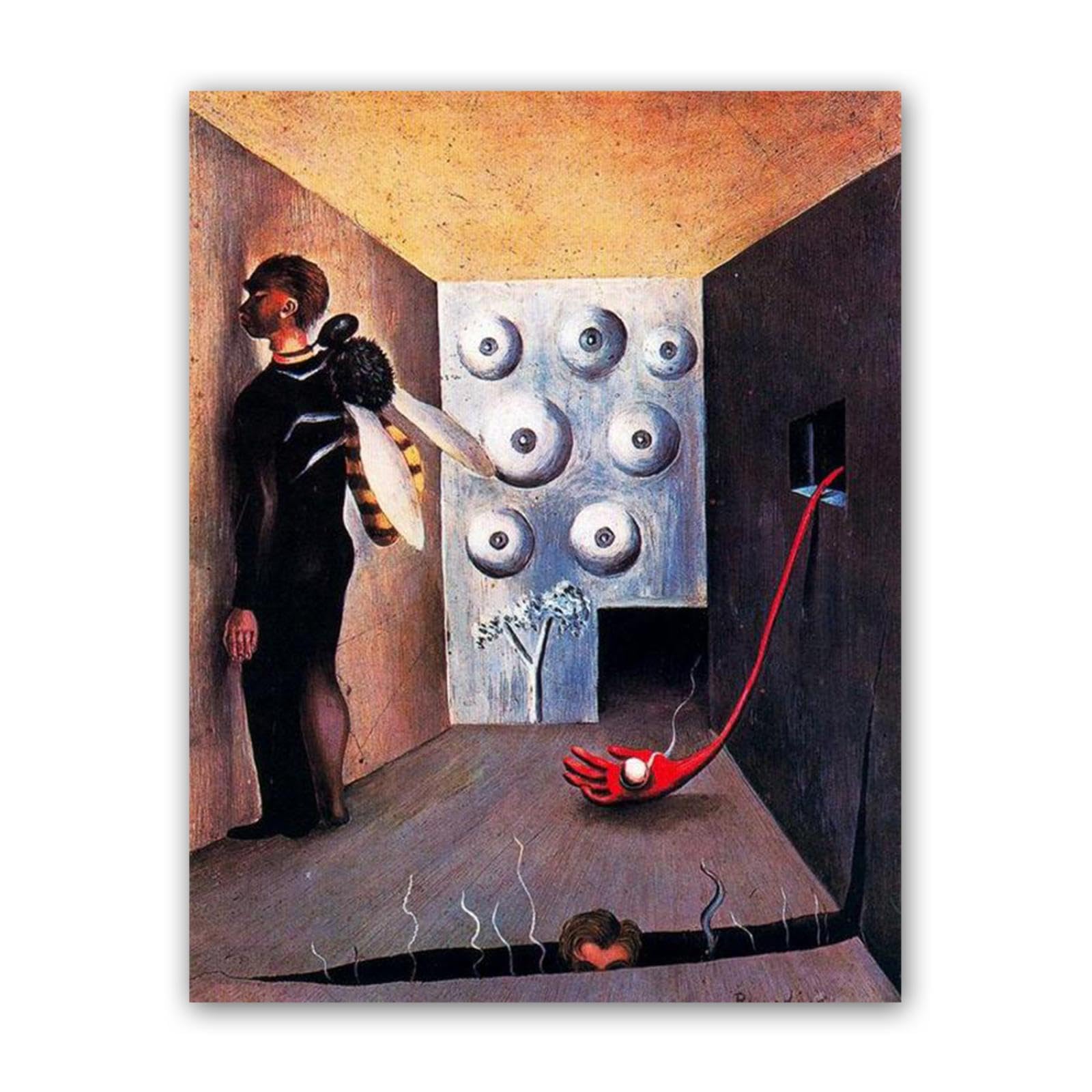 Tableau Abstrait L'agent double Toile Murale Décorative Salon 30x40cm - 7