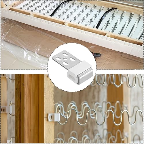 Miniatura 6 de uxcell 50 clips de resorte de reparación de sofá, 5 agujeros, hebilla de resorte en S para sofá, silla, sofá, cama, clips de resorte, piezas de