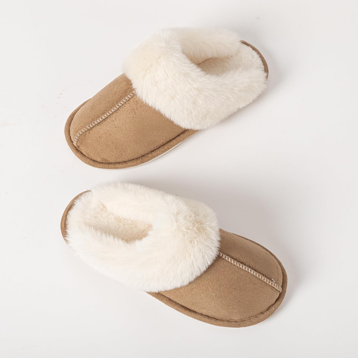 Womens Slipper Memory Foam Fluffy Soft Warm Slip On Anti-Skid House Slippers,Cozy Plush for Indoor Outdoor - Image 5