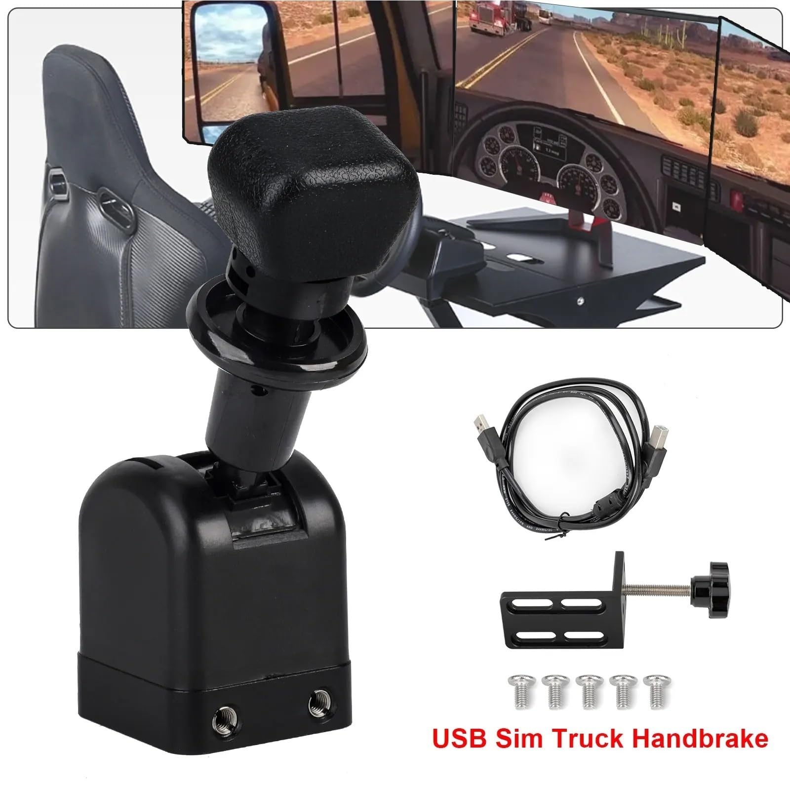 Dźwignia Hamulca Ręcznego Samochodu PC USB Sim Handbrake Truck Hand Brake Do Logitech G923 G27 G29 Thrustmaster T300 Do ETS2 Truck Sim Racing Hand Brake