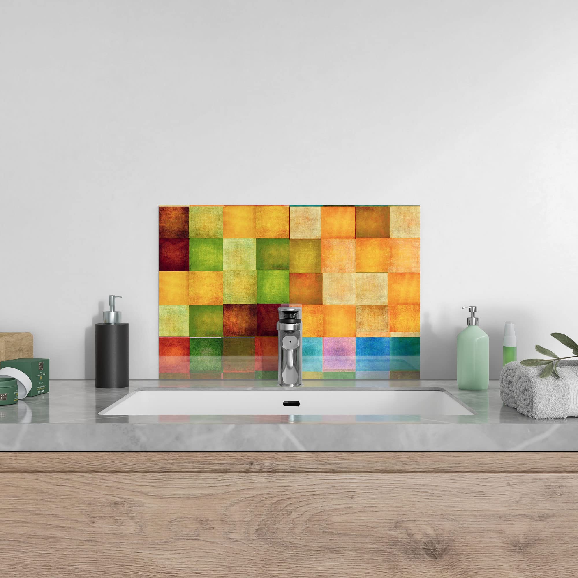 DEQORI Küchenrückwand Glas | Motiv Rostige Kupfer Produktbild-Vorschau 3