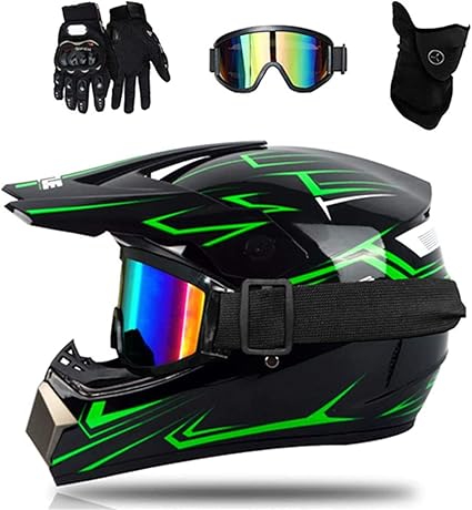 casco motocross con maschera