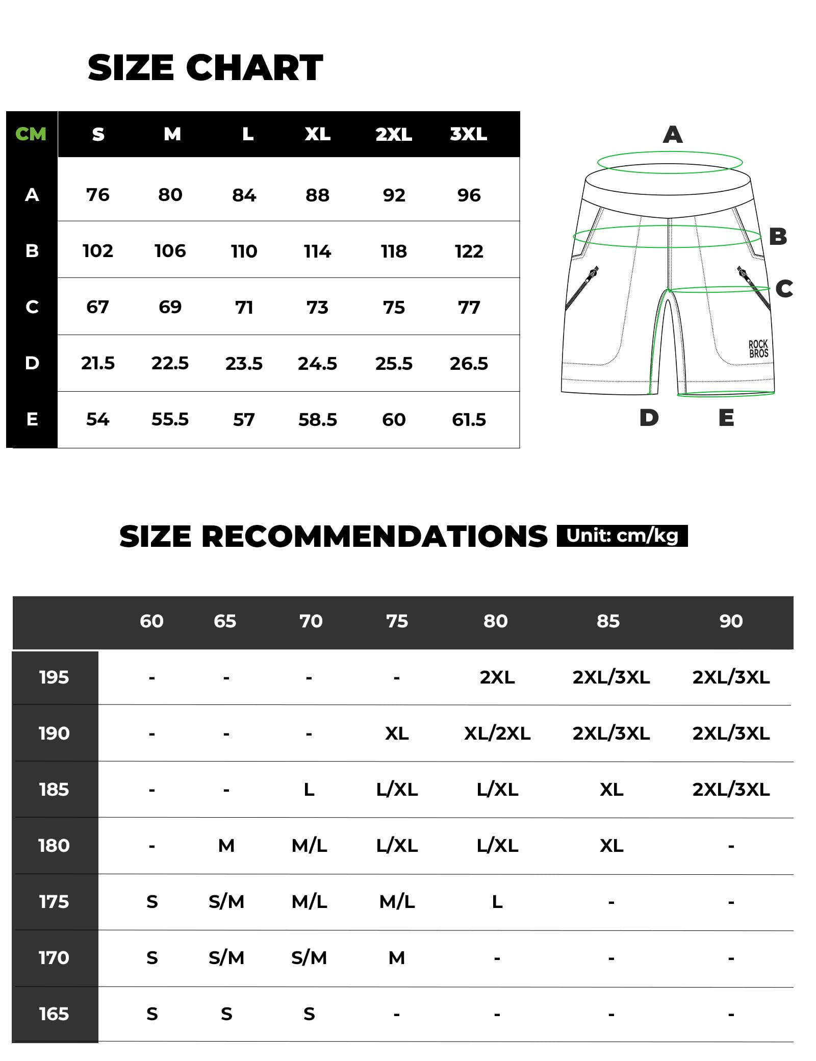 ROCKBROS Pantaloncini MTB Uomo, Pantaloncini da Ciclismo Sportivi con Cintura Regolabile Magnetica e Multitasche, Pantaloni Corti Traspirante per Bici, Corsa, Trekking, Vita Quotidiana