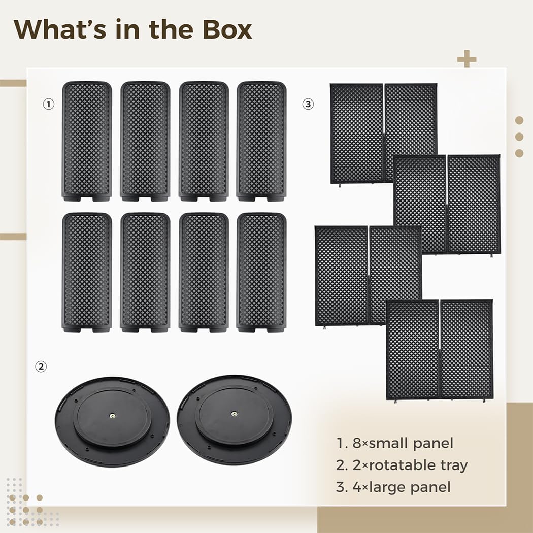 2 Pcs Rotatable Coffee Cup And Lid Dispensers, 4 Compartments, For Countertop, Bathroom, Kitchen, Coffee Shop