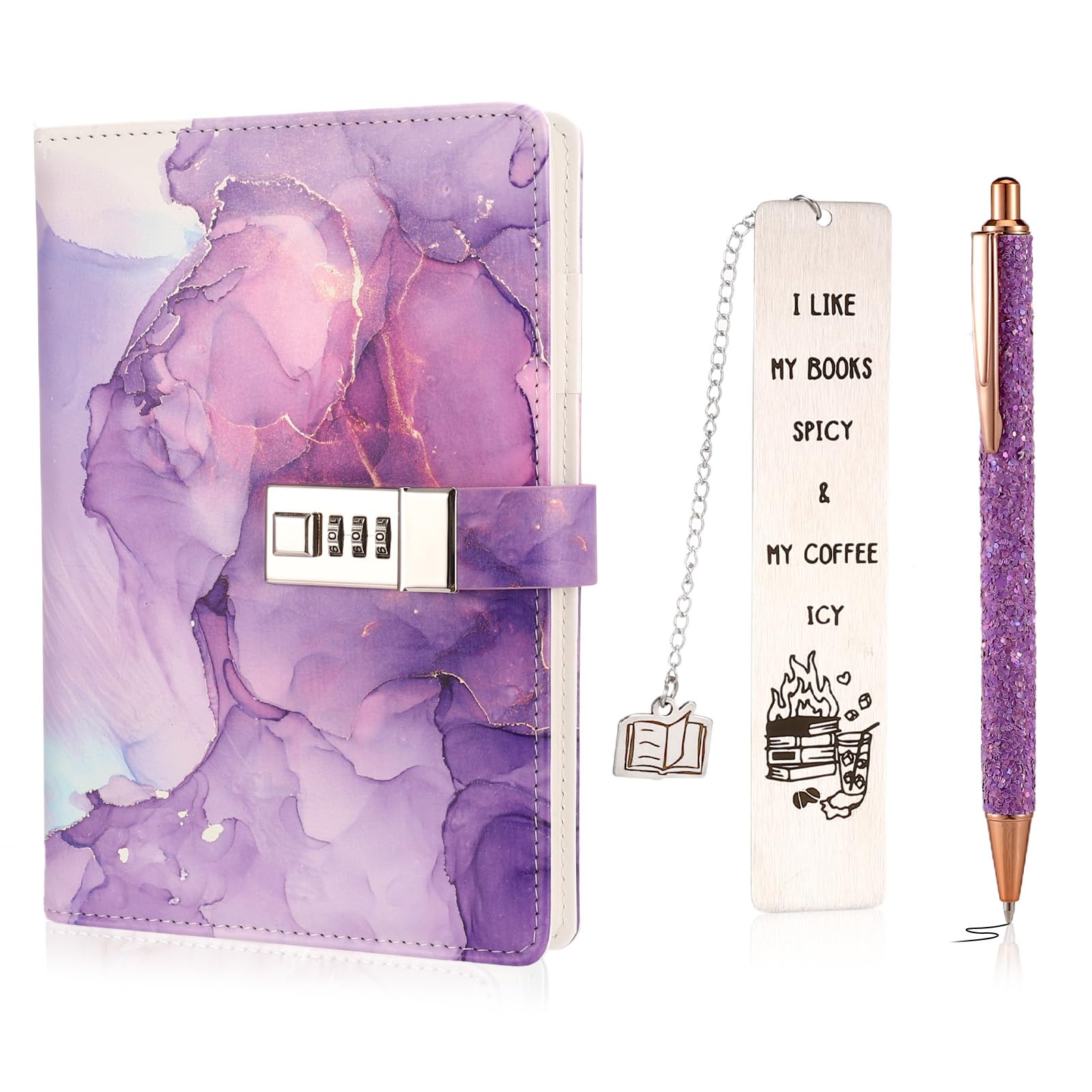 Candcamp Purple Secret Diary with Lock for Kids