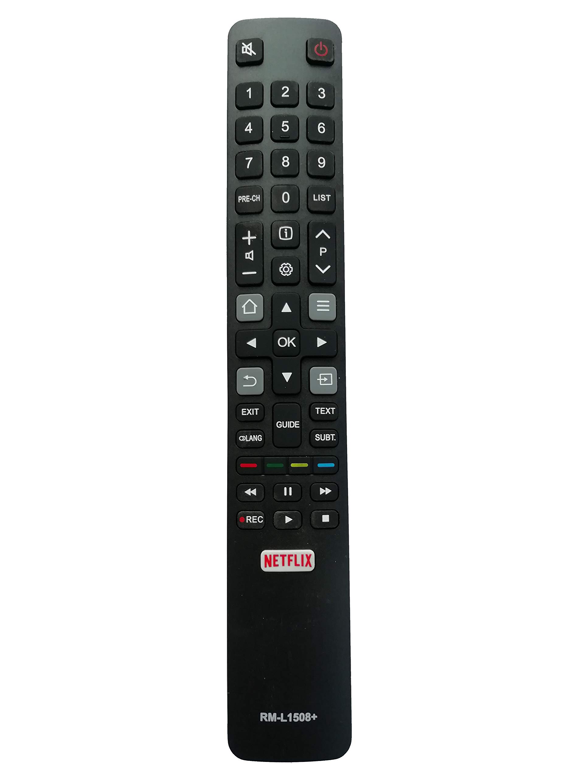 LipiWorld® RM-L1508+ LED LCD Smart TV HD Remote Control (Suitable for TCL Led Tv Remote) Compatible with Function Netflix TCL