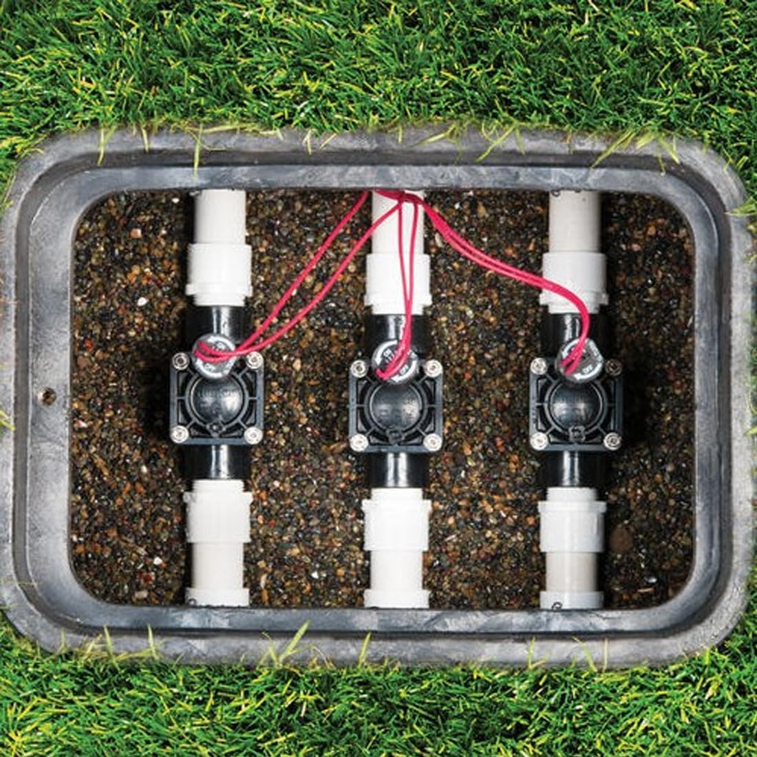 HUNTER PGV-101G-B 9V Elettrovalvola di irrigazione 1"- RH. [Pack 4] PVC con solenoide 9V e regolatore di portata - Elettrovalvola di irrigazione 1" 9V PGV-101 Hunter