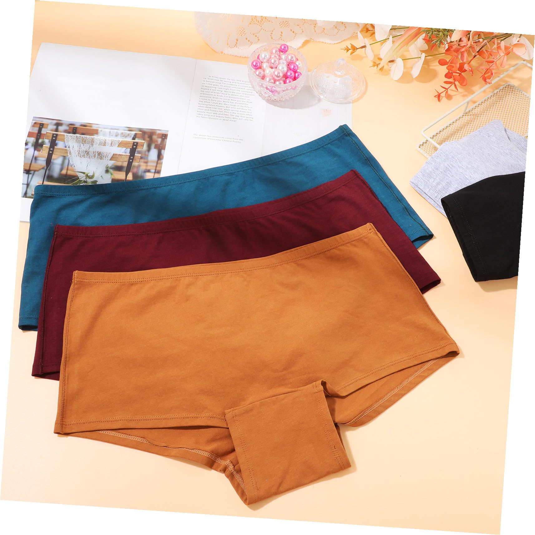 Bragas de Mujer Talla Xxl de Algodón, 5 Piezas, Cobertura Total | Corte Boyshort, Sensación de Soporte, para Ocasiones Obsequios y Actividades al Aire Libre