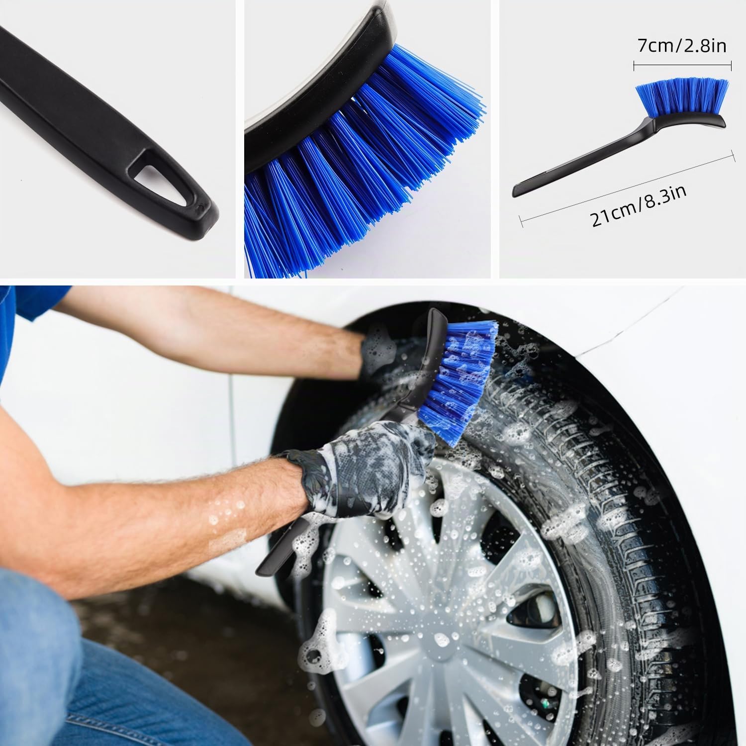 Kit de limpieza de coche de 14 piezas, productos de lavado de automóviles de primera calidad con juego de limpieza de vidrio especializado, kit de lavado de coche interior y exterior, cepillo