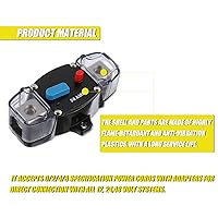 Vista 4 de Interruptor de circuito de recuperación automática de 50A 12-48 voltios CC con botón de reinicio manual para automotriz, RV, marino, barco (50Amp)