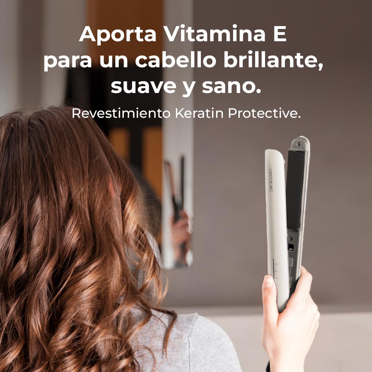 Cecotec Lisse 880 HidraProtect Saç Düzleştirici, İnce Saçlar İçin, 48 W, Turmalin, Keratin Kaplama, Argan Yağı, Pro İyonizer, 3D Yüzen Plakalar, 4 Sıcaklık, LED Göstergeli