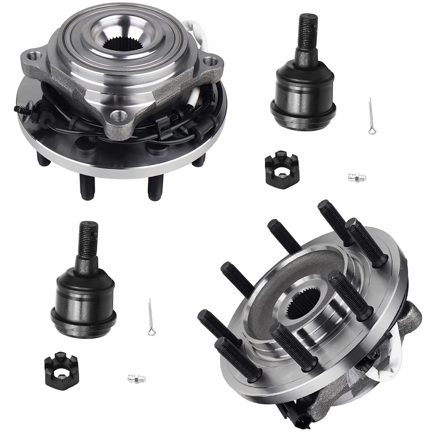 ECCPP Pair Of 2 Front Wheel Hub Bearing Assembly For 2006-2008 Dodge Ram 1500/2500/3500 4WD | Replaces OE 515101