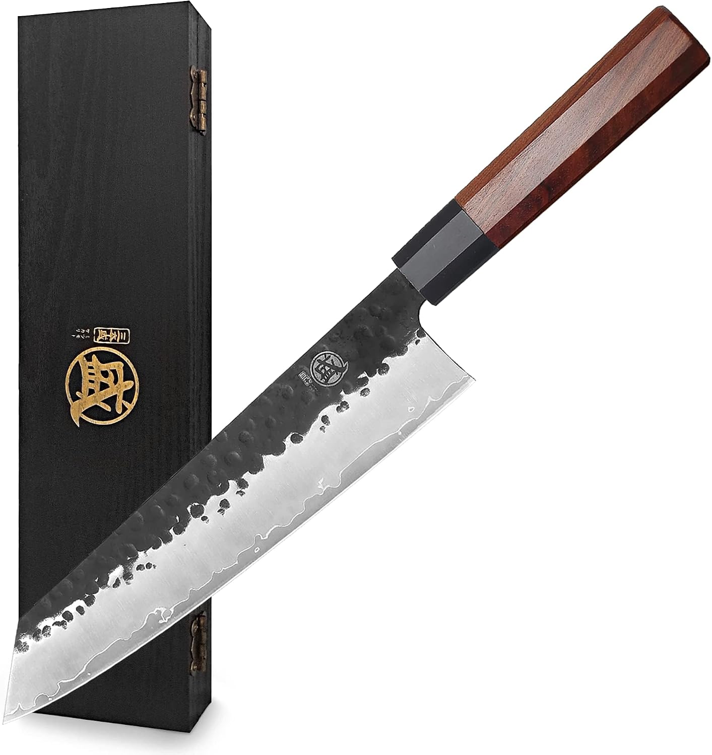 MITSUMOTO SAKARI 9" Chef Knife, Professional Hand Forged Kitchen Knife
