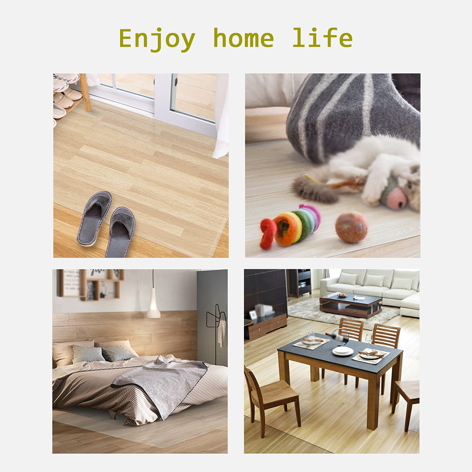 Transparente Schutzmatte 50x140cm - Stuhlunterlage Für Hartböden | Rutschfeste PVC Matte