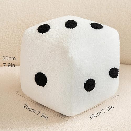 Miniatura 7 de QQXX Puf cuadrado de lana de cordero sintético, taburete de puf suave y mullido con cremallera invisible, taburete reposapiés de dibujos animados