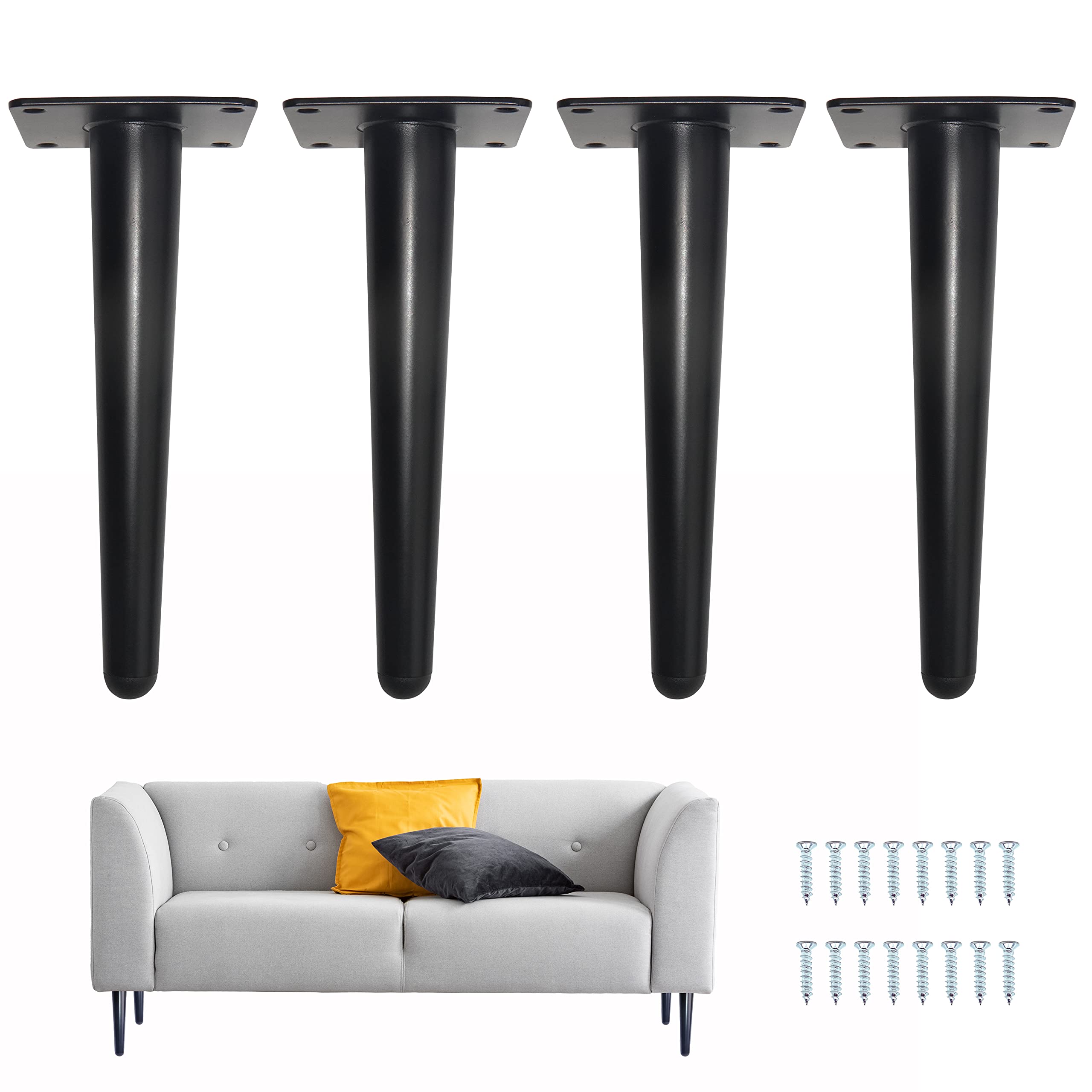 Buy Abuoiote 8 inch Furniture Legs Metal Replacement Sofa Legs Modern