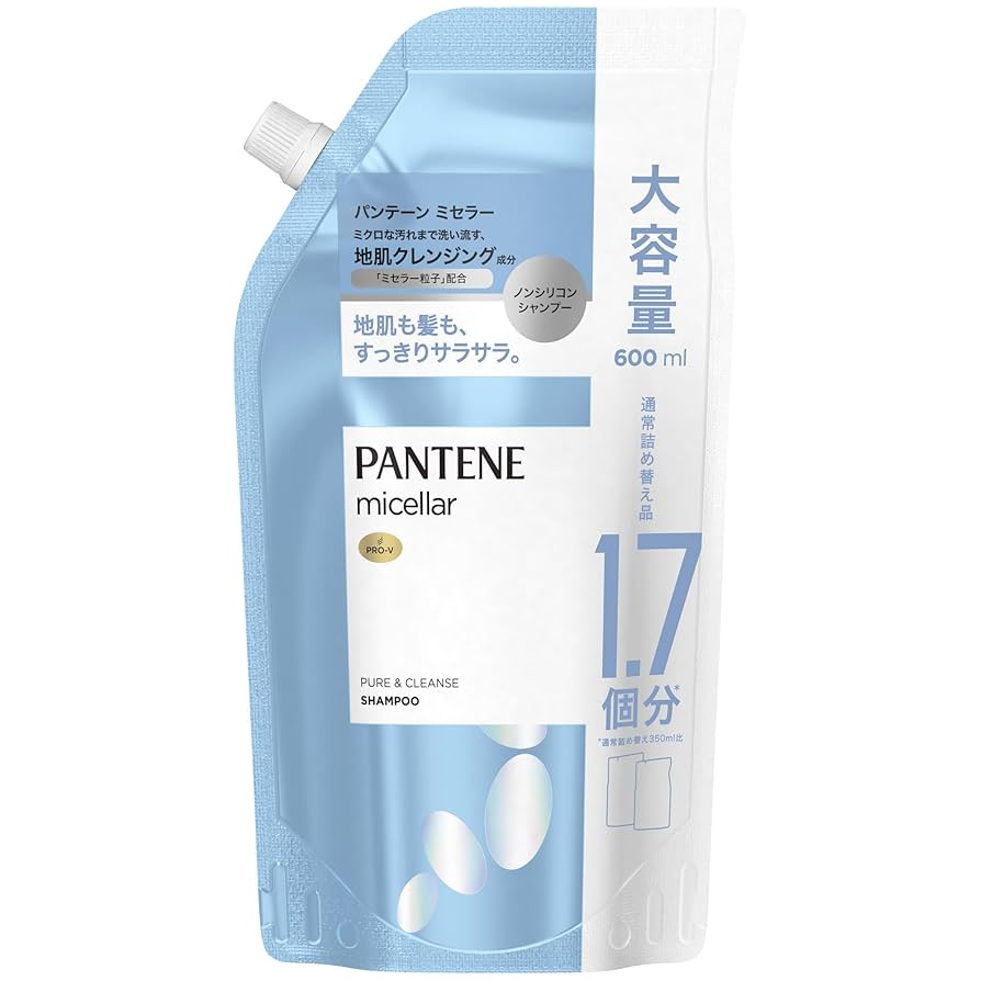 Amazon.co.jp: パンテーン ミセラー シャンプー 600mL [1.7 個分