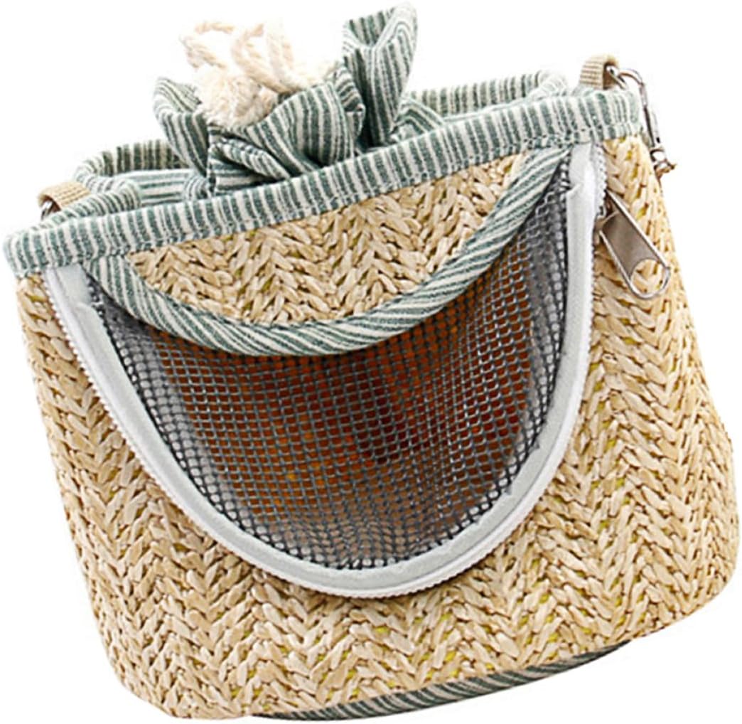 Abaodam Portable Hamster Carrier Bag with Zipper, Small Warm Guinea Pig Travel Backpack for Outdoor Use, Pet Hanging Bed and Sleep Hammock for Small Animals Random Color