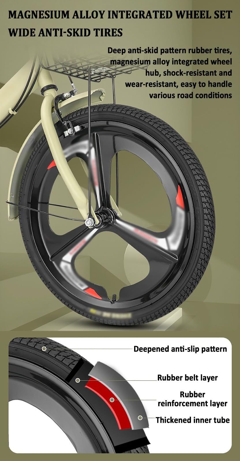 Vélo Pliant 20 Pouces en Acier à Haute teneur en Carbone pour Hommes et Femmes, monovitesse sans Suspension, Format Compact Une Fois plié, Compatible avec la Plupart des coffres de