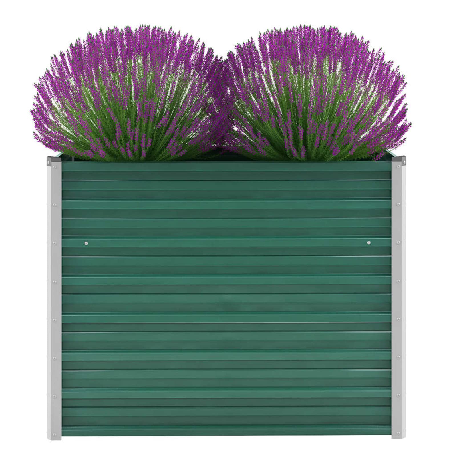 GuyAna Arriate de jardín de Acero galvanizado Verde 100x40x77 cm Accesorios Jardinera Rectangular Macetas Exterior