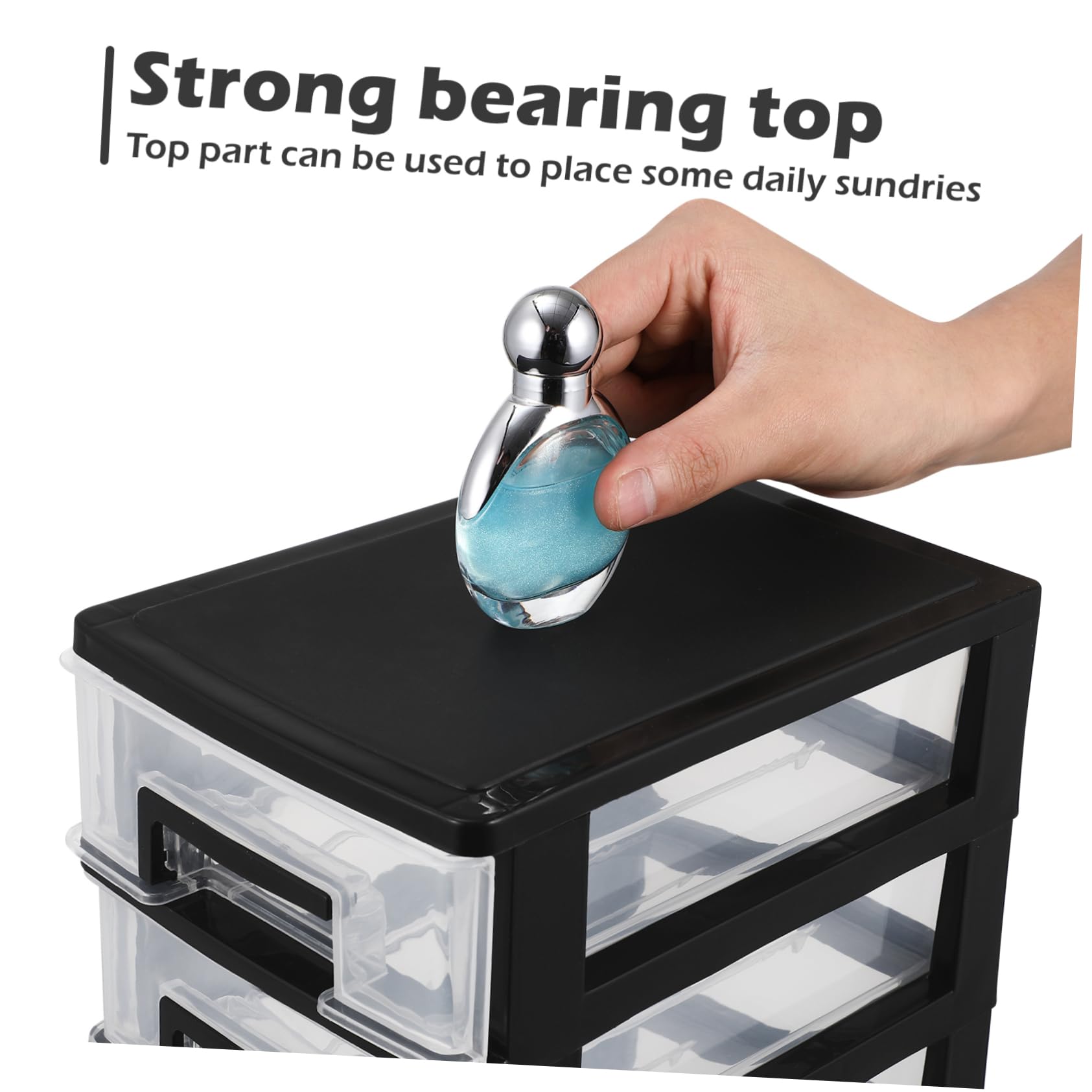 Toyvian Organisateur de Rangement pour Tiroir Noir en Pp, 5 Niveaux | Rentrée Scolaire, Design à Tiroirs pour Bureau et Maison, Tri des Fournitures et Objets de Desktop